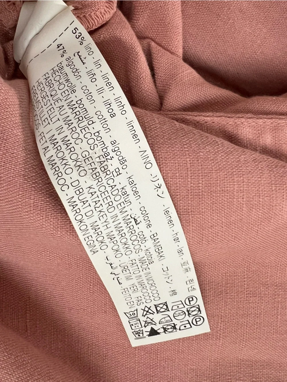 Zara Linen Blend Pink Jumpsuit Size Medium